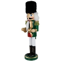 Green and White Wooden Nutcracker