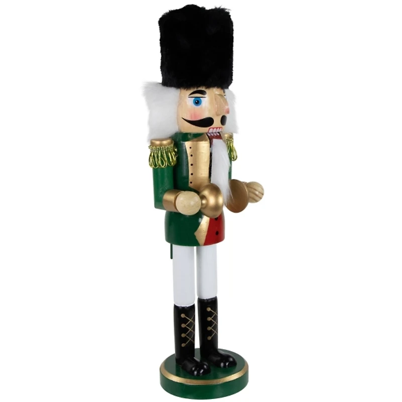 Green and White Wooden Nutcracker