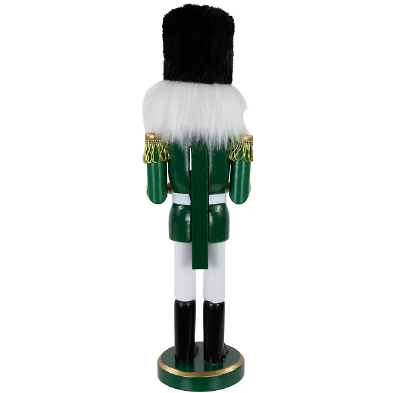 Green and White Wooden Nutcracker
