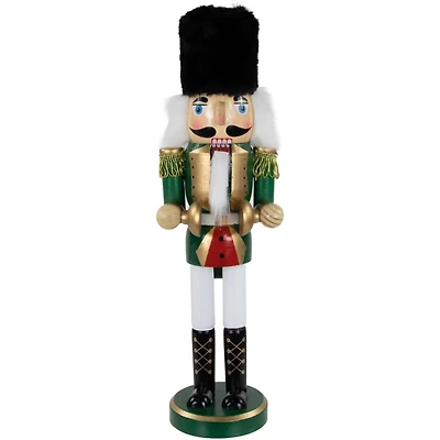 Green and White Wooden Nutcracker