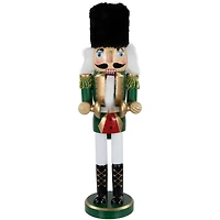 Green and White Wooden Nutcracker