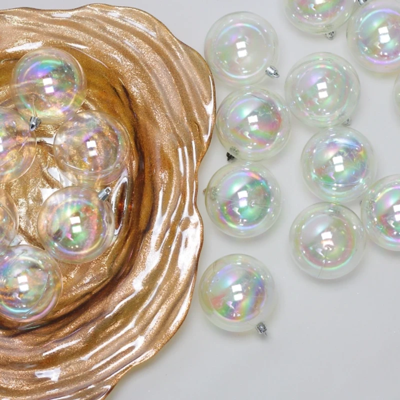 Shatterproof Clear Iridescent 32-pc. Ornaments