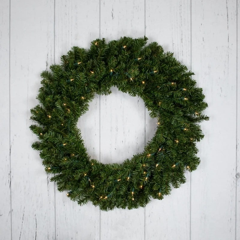 Pre-lit Canadian Pine Wreath