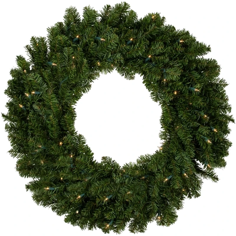 Pre-lit Canadian Pine Wreath