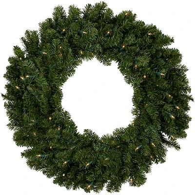 Pre-lit Canadian Pine Wreath