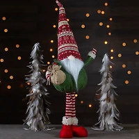 Standing Bearded Gnome Christmas Figurine