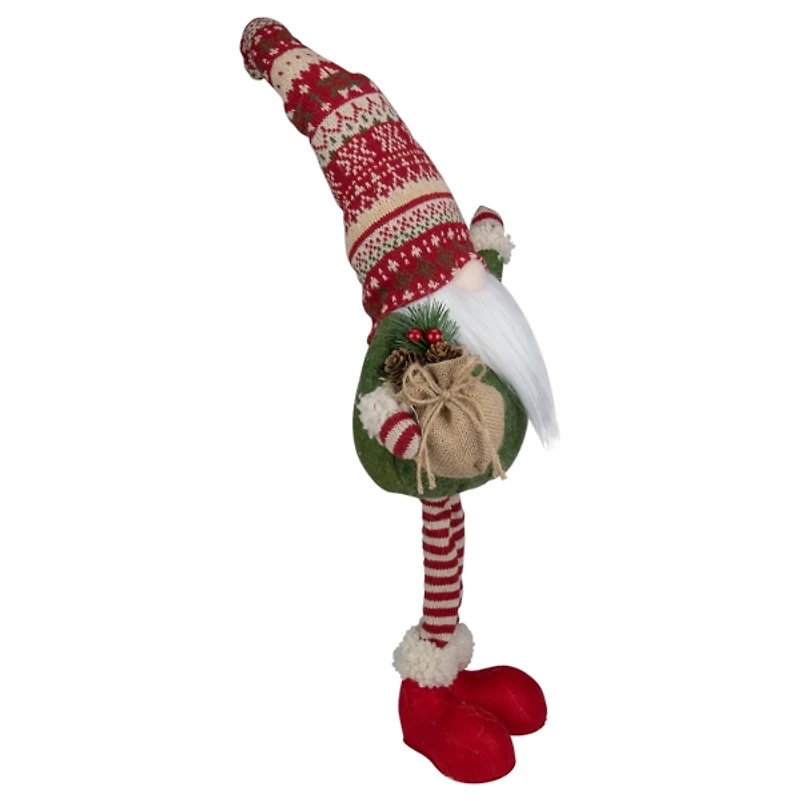 Standing Bearded Gnome Christmas Figurine