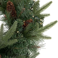 Pre-Lit Mixed Pinecones Wreath