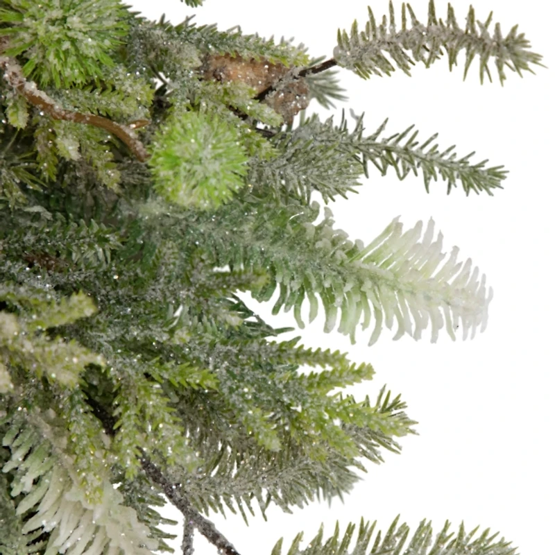 Frosted Foliage and Pinecone Wreath