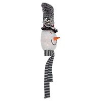 Pre-Lit Snowman with Top Hat Tree Topper