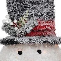 Pre-Lit Snowman with Top Hat Tree Topper