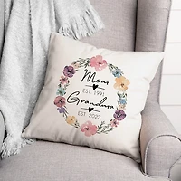 Personalized Mother's Day Dates Outdoor Pillow