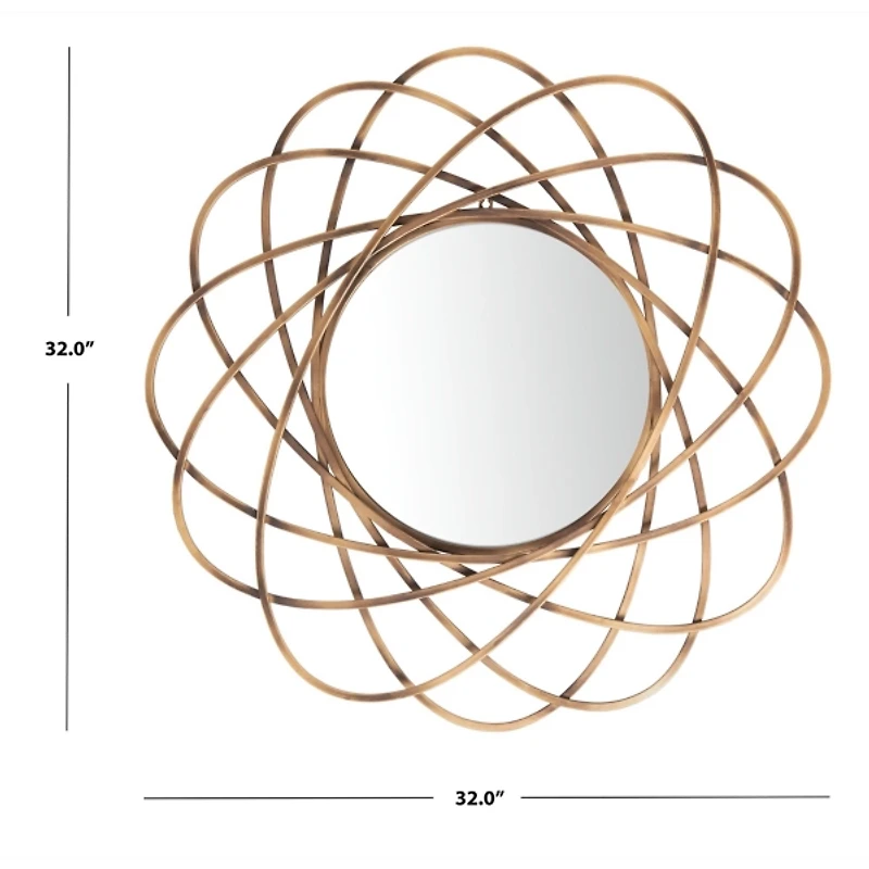 SAFAVIEH Sinsa Bronze Atomic Wall Mirror