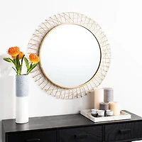 Elsie Gold Abstract Wall Mirror