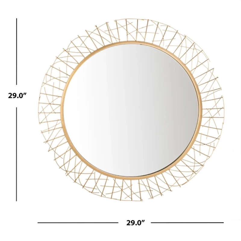 Elsie Gold Abstract Wall Mirror