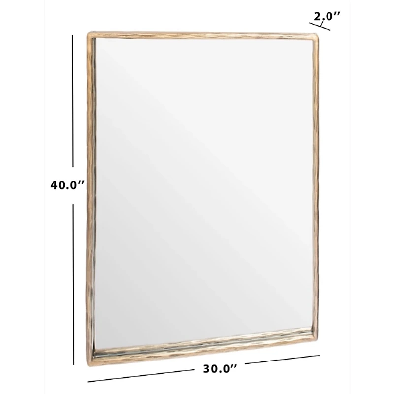 Trish Brass Forged Rectangle Wall Mirror