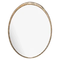 Trish Brass Forged Oval Wall Mirror