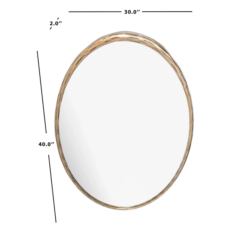 Trish Brass Forged Oval Wall Mirror