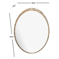 Trish Brass Forged Oval Wall Mirror