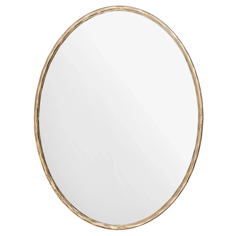 Trish Brass Forged Oval Wall Mirror