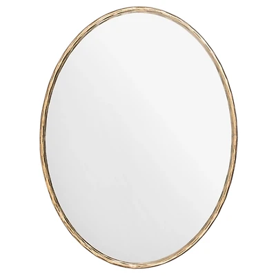 Trish Brass Forged Oval Wall Mirror