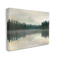Foggy Lake Landscape Canvas Art Print