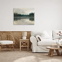 Foggy Lake Landscape Canvas Art Print, 40x30