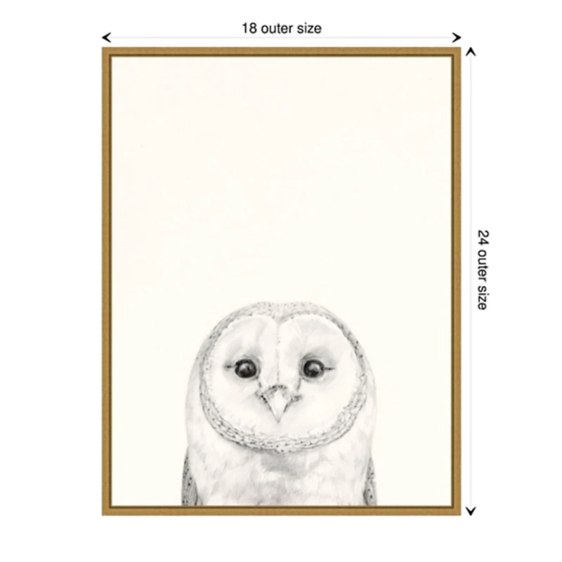 Owl Mug Shot Framed Canvas Art Print