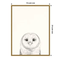 Owl Mug Shot Framed Canvas Art Print
