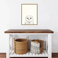 Owl Mug Shot Framed Canvas Art Print