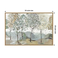 Breezy Landscape Trees I Framed Canvas Art Print