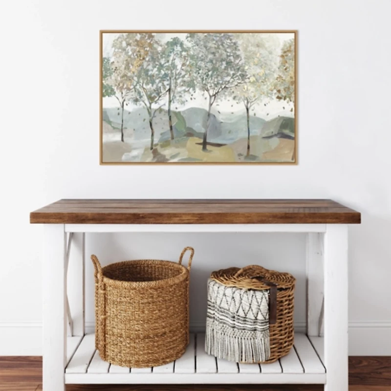 Breezy Landscape Trees I Framed Canvas Art Print