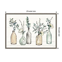 Modern Farmhouse Floral Framed Canvas Art Print