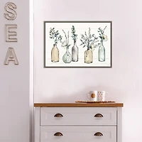 Modern Farmhouse Floral Framed Canvas Art Print