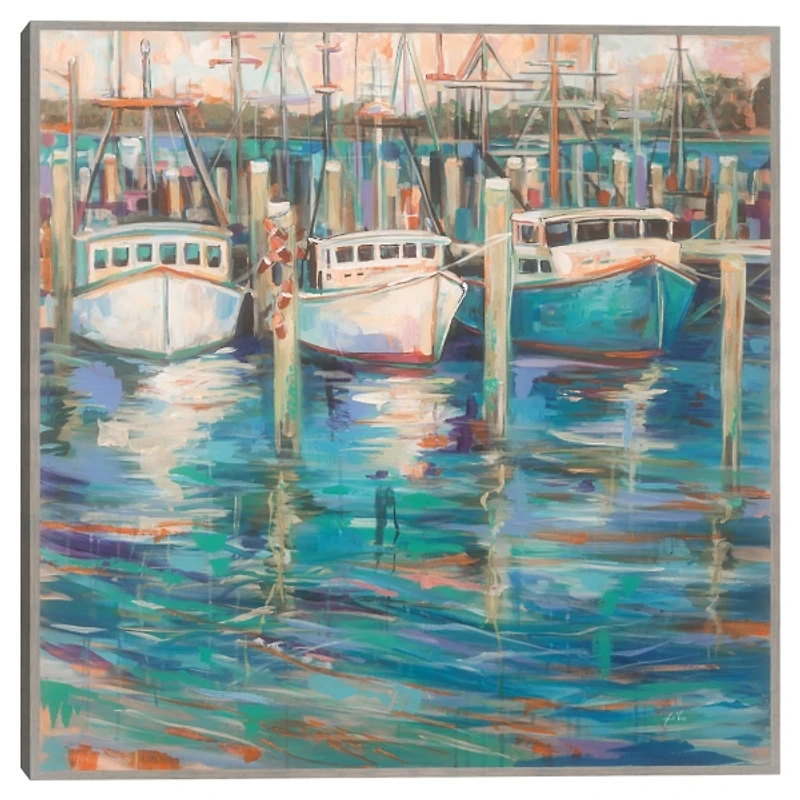 Trio Light Framed Canvas Art Print