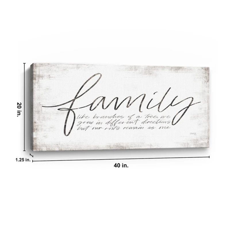 Family Branches Canvas Art Print, 40x20 in.
