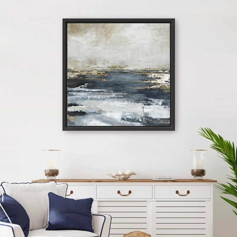 Blue Bay Framed Canvas Art Print, 30x30 in.