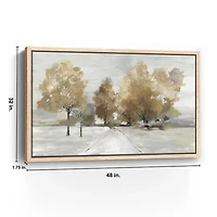 Trail Under the Trees Framed Canvas Art Print