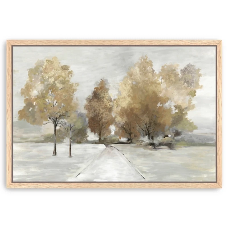 Trail Under the Trees Framed Canvas Art Print