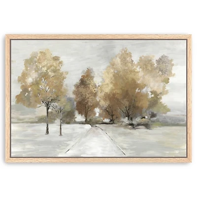 Trail Under the Trees Framed Canvas Art Print