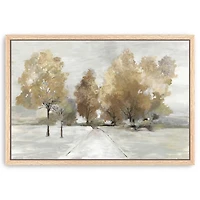 Trail Under the Trees Framed Canvas Art Print