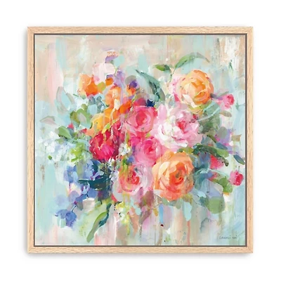 Sun Drenched Bouquet Framed Canvas Art Print
