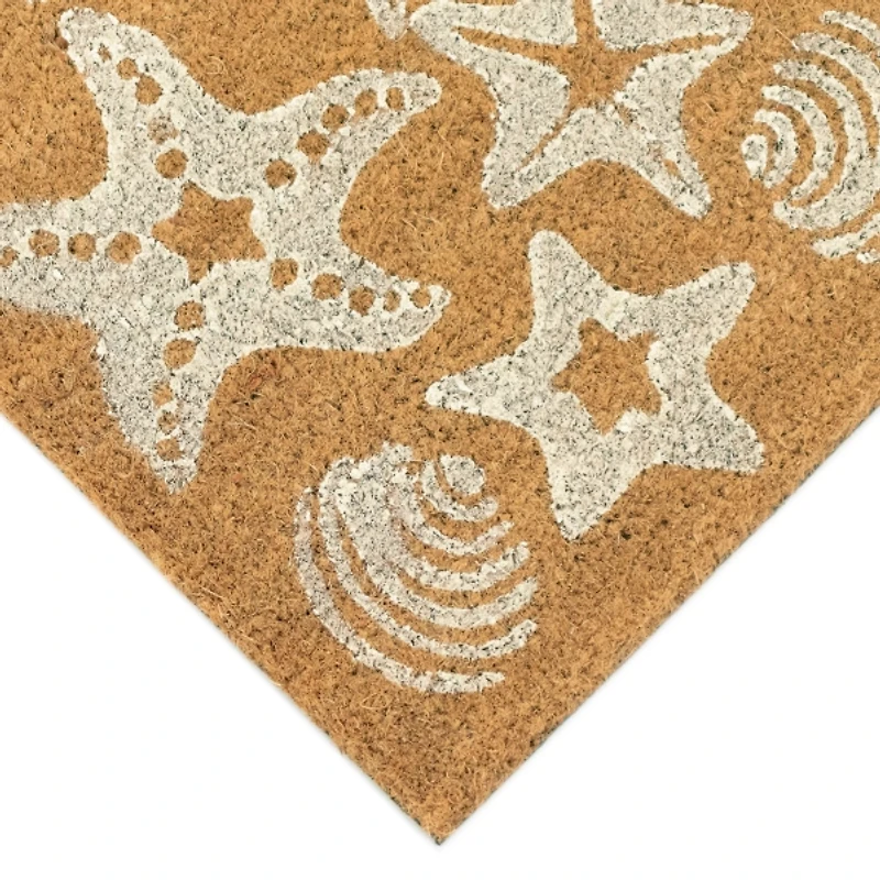 Starfish and Sand Dollars Coir Doormat