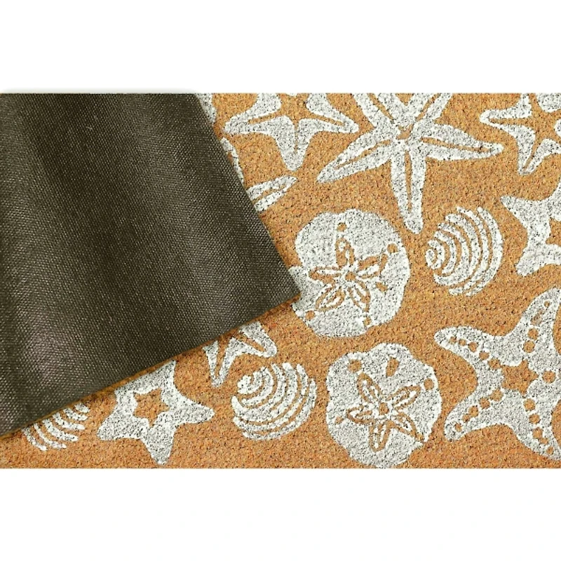 Starfish and Sand Dollars Coir Doormat