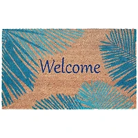 Palm Fronds Welcome Coir Doormat