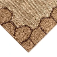 Natural Honeycomb & Bees Outdoor Accent Rug