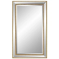 Gold Beveled Rectangular Wall Mirror