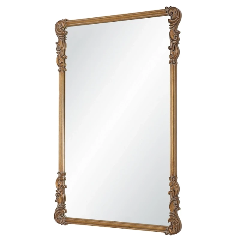 Antique Gold Vintage Rectangular Wall Mirror