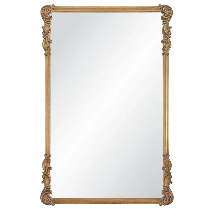 Antique Gold Vintage Rectangular Wall Mirror