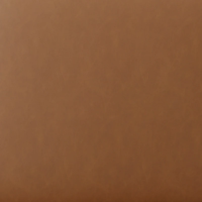 Newton Carmel Faux Leather Square Ottoman